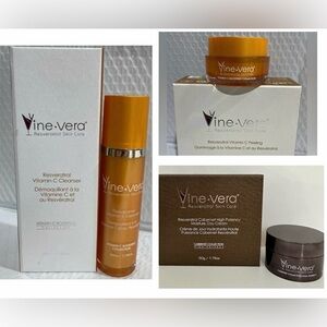 Vine Vera Skincare Collection Set ~ Cleanser, Day Cream, & Peel ~ Retail $800